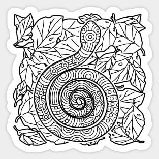 Tribal Snake Ink Art Tattoo Black Sticker